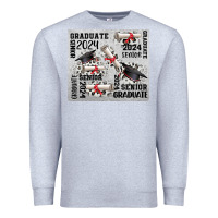 Heather Grey senior 2024 Premium Sweatshirt - CowGirlArtShop