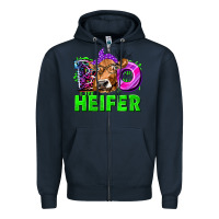 Navy Boo Heifer Cow Zipper Hoodie - texasbilliewilder