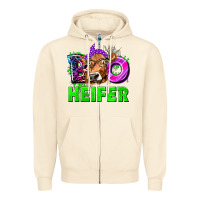 Sandshell Boo Heifer Cow Zipper Hoodie - texasbilliewilder