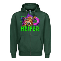 Sports Green Boo Heifer Cow Zipper Hoodie - texasbilliewilder