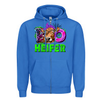 True Royal Boo Heifer Cow Zipper Hoodie - texasbilliewilder