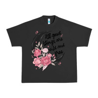 Pigment Black all good things are wild and free Urban Heavy Tee - MaliasSmallBusiness