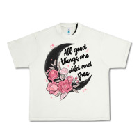 Pistachio all good things are wild and free Urban Heavy Tee - MaliasSmallBusiness