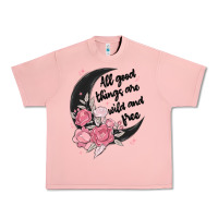 Salmon all good things are wild and free Urban Heavy Tee - MaliasSmallBusiness
