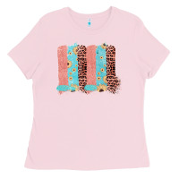 Bubblegum Pink Sunflower Leopard Jute Pattern Brushstrokes Ladies Tee - Bettercallsaul