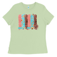 Matcha Sunflower Leopard Jute Pattern Brushstrokes Ladies Tee - Bettercallsaul