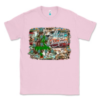 Bubblegum Pink merry Christmas tree western Classic Tee - CowhideDigitalArt