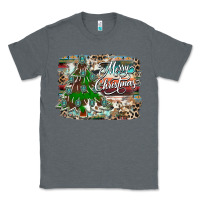Charcoal Heather merry Christmas tree western Classic Tee - CowhideDigitalArt