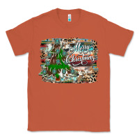 Copper merry Christmas tree western Classic Tee - CowhideDigitalArt