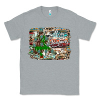 Heather Grey merry Christmas tree western Classic Tee - CowhideDigitalArt