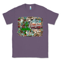 Lavender merry Christmas tree western Classic Tee - CowhideDigitalArt