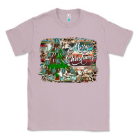 Lilac merry Christmas tree western Classic Tee - CowhideDigitalArt