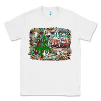 White merry Christmas tree western Classic Tee - CowhideDigitalArt