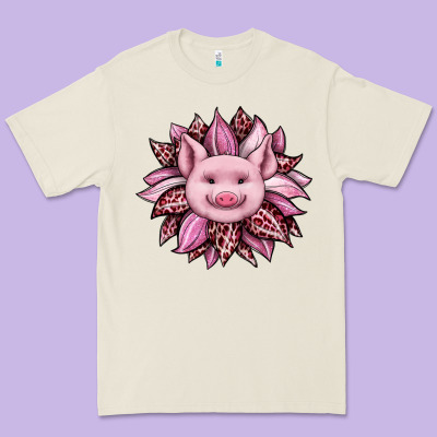 Sunflower Leopard Premium Tee Designed By Jahusdesignshop