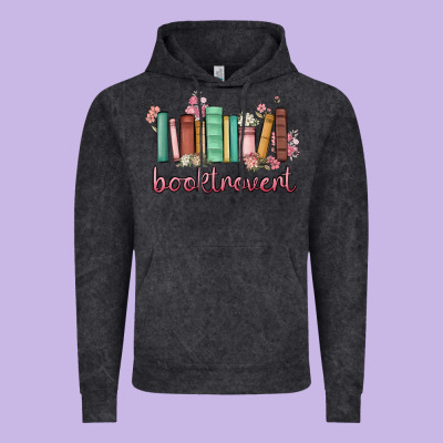 Booktrovert Vintage Hoodie Designed By Maliassmallbusiness