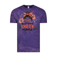 Cloud Purple loud&proud mama messy bun Vintage Tee - MaliasSmallBusiness