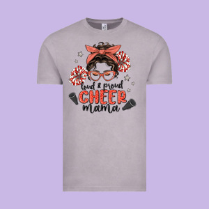 Loud&proud Mama Messy Bun Vintage Tee Designed By Maliassmallbusiness