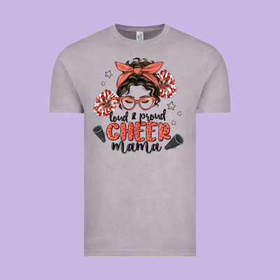 Loud&proud Mama Messy Bun Vintage Tee Designed By Maliassmallbusiness