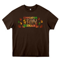 Chocolate Brown educator of tiny humans libbey glass Heavy Core Tee - BundleAndBundleShop