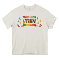 Cream educator of tiny humans libbey glass Heavy Core Tee - BundleAndBundleShop