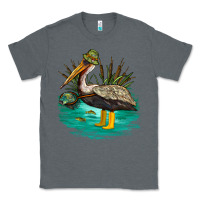 Charcoal Heather fishing pelican camp Classic Tee - NancyCooperArtShop