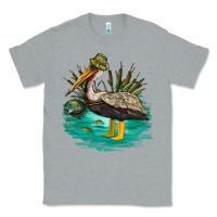 Heather Grey fishing pelican camp Classic Tee - NancyCooperArtShop