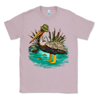 Lilac fishing pelican camp Classic Tee - NancyCooperArtShop