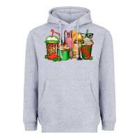 Heather Grey christmas movie coffee cups Heavyweight Hoodie - CowGirlArtShop