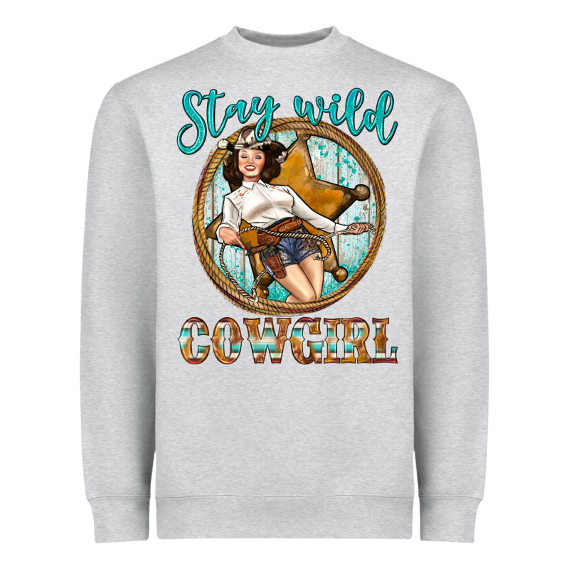 Western Stay Wild Cowgirl Heavyweight Sweatshirt by BundleAndBundleShop | Teevron