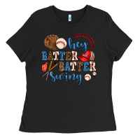 Black hey batter batter swing Ladies Tee - AdoDesignShop