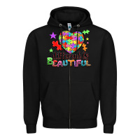 Black different is beautiful Zipper Hoodie - NancyCooperArtShop
