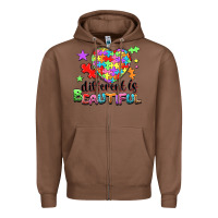 Chestnut different is beautiful Zipper Hoodie - NancyCooperArtShop