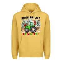 Antique Gold nothing runs like a reindeere Premium Hoodie - CowGirlArtShop
