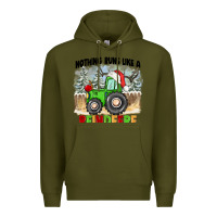 Army Green nothing runs like a reindeere Premium Hoodie - CowGirlArtShop