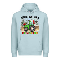 Blue Mist nothing runs like a reindeere Premium Hoodie - CowGirlArtShop