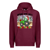 Burgundy nothing runs like a reindeere Premium Hoodie - CowGirlArtShop