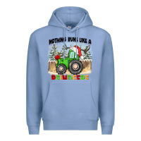 Colony Blue nothing runs like a reindeere Premium Hoodie - CowGirlArtShop