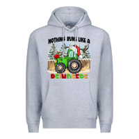 Heather Grey nothing runs like a reindeere Premium Hoodie - CowGirlArtShop