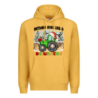 Mustard nothing runs like a reindeere Premium Hoodie - CowGirlArtShop