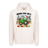 Pale Pink nothing runs like a reindeere Premium Hoodie - CowGirlArtShop