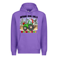 Purple nothing runs like a reindeere Premium Hoodie - CowGirlArtShop