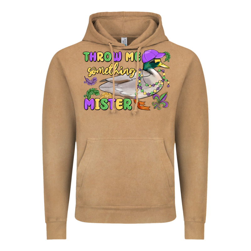 Throw Me Something Mister Mardi Gras Duck Vintage Hoodie by MaliasSmallBusiness | Teevron