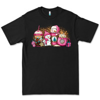 Black pink Christmas winter snowman coffee Premium Tee - Jasminsmagicworld