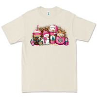 Bone pink Christmas winter snowman coffee Premium Tee - Jasminsmagicworld