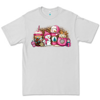 Dove Grey pink Christmas winter snowman coffee Premium Tee - Jasminsmagicworld
