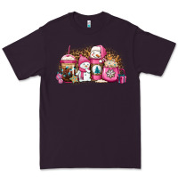 Plum pink Christmas winter snowman coffee Premium Tee - Jasminsmagicworld