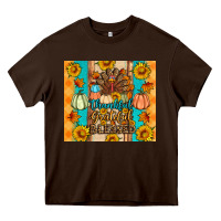 Chocolate Brown Thankful grateful blessed Heavy Core Tee - Artiststas
