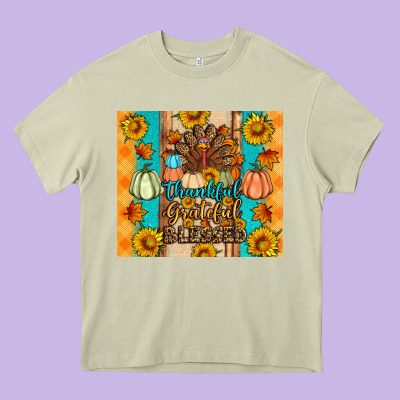 Thankful Grateful Blessed Heavy Core Tee Designed By Artiststas