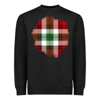 Christmas Tartan Patch Heavyweight Sweatshirt | Teevron