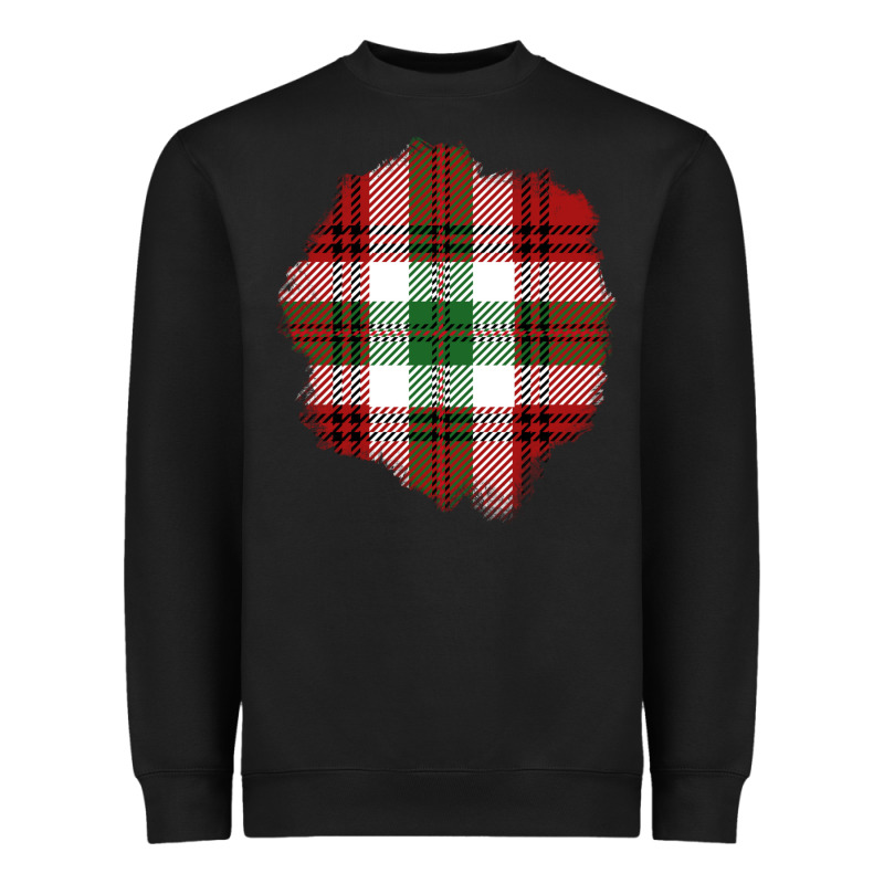 Christmas Tartan Patch Heavyweight Sweatshirt by BundleAndBundleShop | Teevron